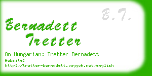 bernadett tretter business card